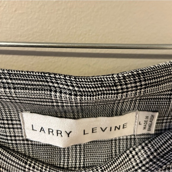 Larry Levine black and white plaid pull-on trousers - Picture 3 of 4
